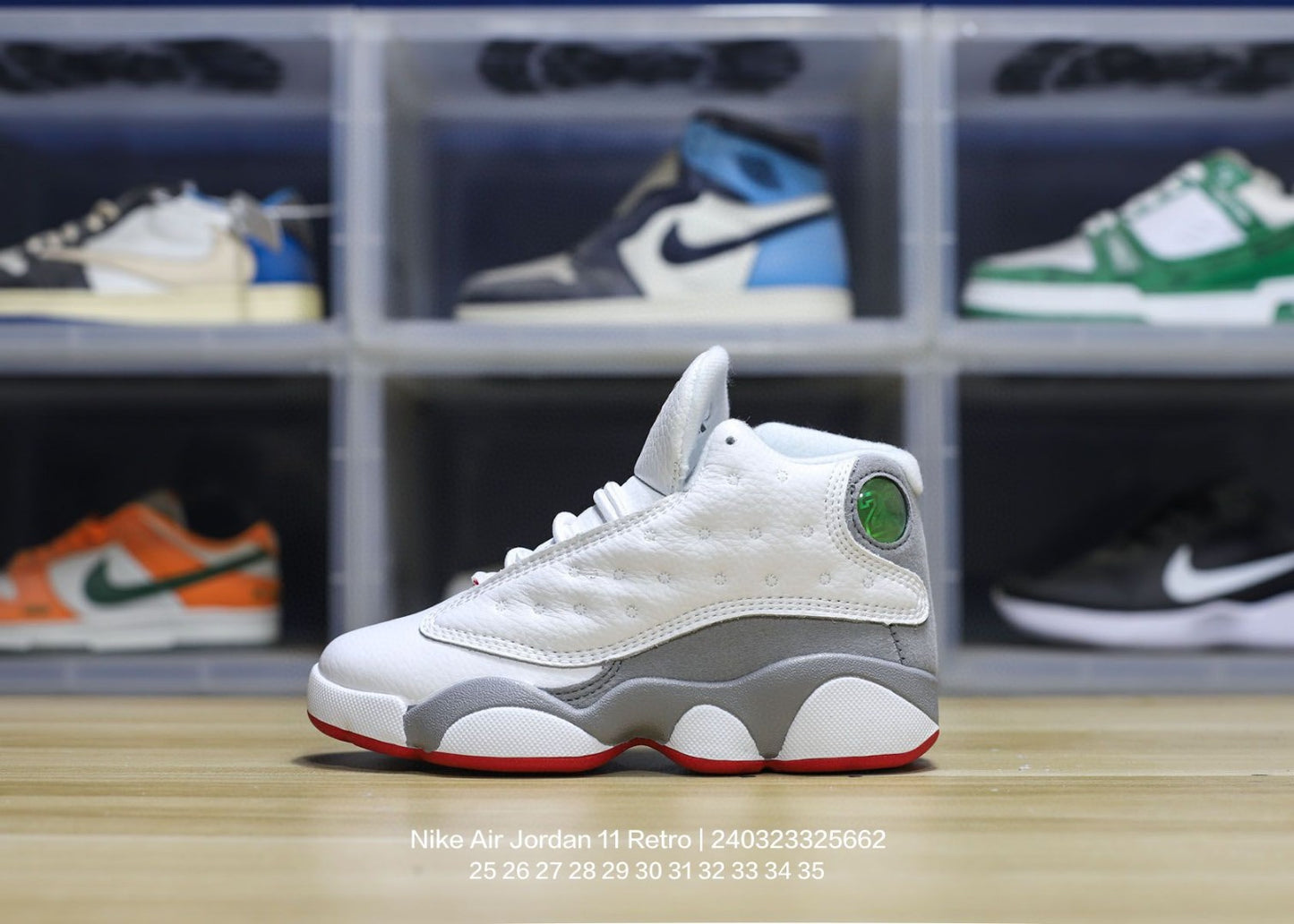 AIR JORDAN 13 RETRO WHITE AND GREY