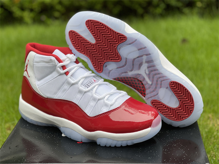 JORDAN 11 RED AND WHITE