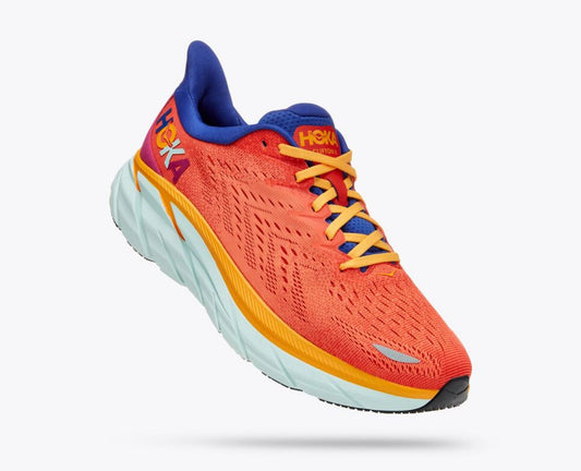 HOKA CLIFTON 8 FIESTA ORANGE/VIOLET
