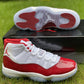 JORDAN 11 RED AND WHITE