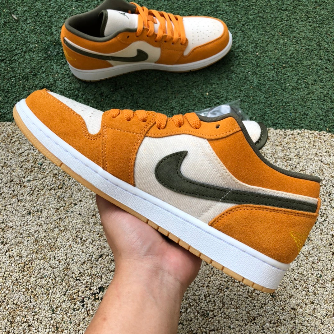 Jordan 1 Low WHITE MEDIUM CURRY