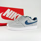 NIKE VISION COURT LOW GREY AND BLUE