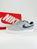 NIKE VISION COURT LOW GREY AND BLUE