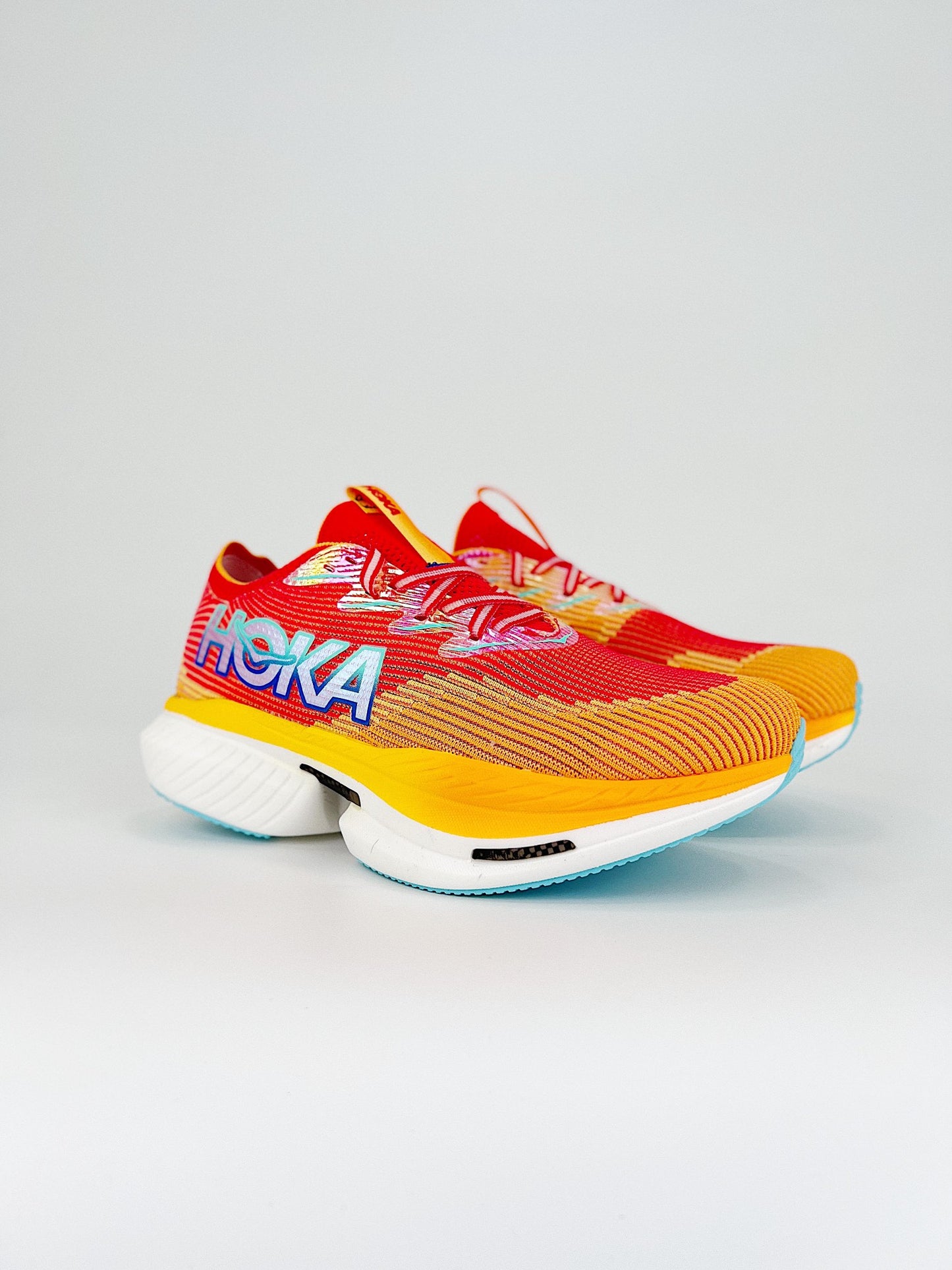 HOKA CIELO X1 RED AND YELLOW