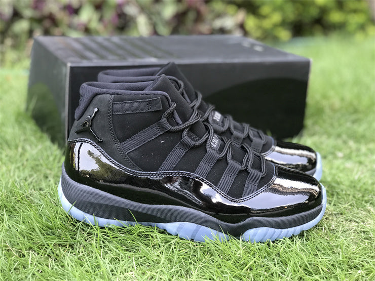 JORDAN 11 BLACK AND BLUE