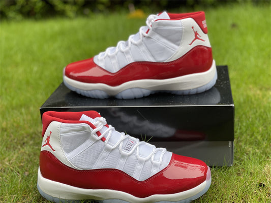 JORDAN 11 RED AND WHITE