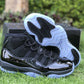 JORDAN 11 BLACK AND BLUE