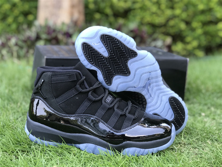 JORDAN 11 BLACK AND BLUE