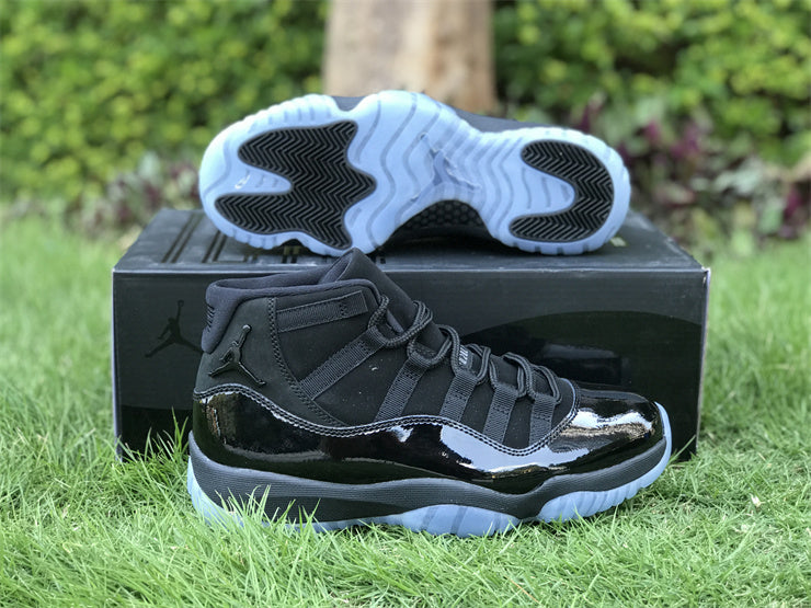 JORDAN 11 BLACK AND BLUE