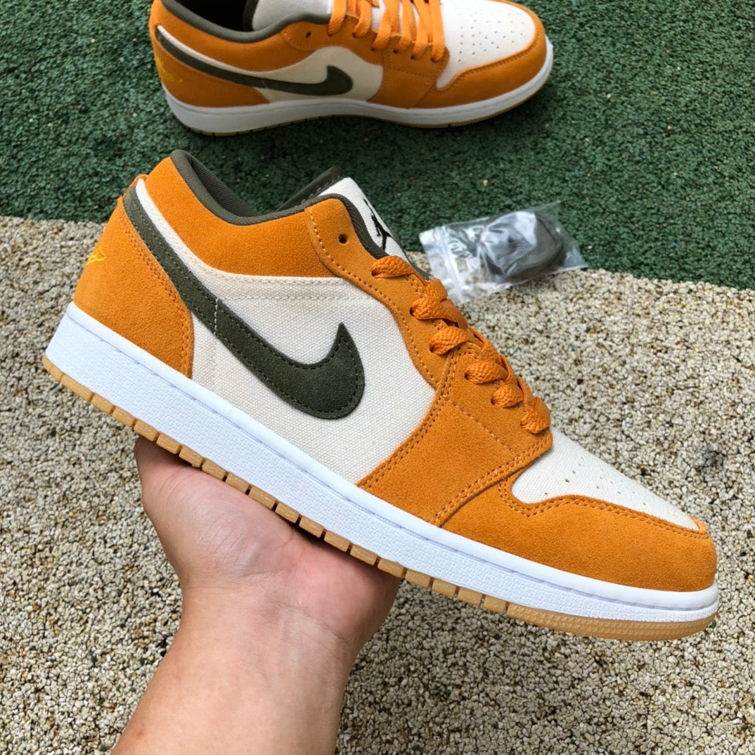 Jordan 1 Low WHITE MEDIUM CURRY